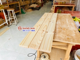Bán Tấm gỗ thông mặt rộng 10cm x dày 1cm x dài 120cm + láng mịn 4 mặt