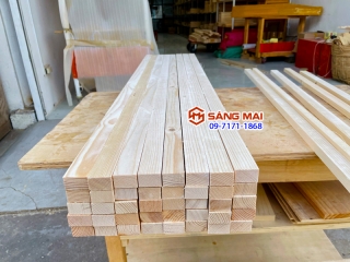 Bán Thanh gỗ thông  2cm x 3cm + chiều dài cắt theo yêu cầu ms02