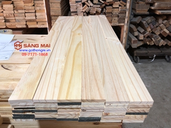 Thanh gỗ thông dày 1cm x rộng 6cm x dài 80cm + láng nhẵn mịn 4 mặt