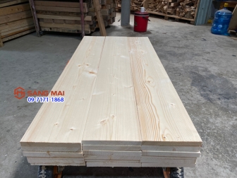 Tấm gỗ thông mặt rộng 18cm x dày 2cm x bào láng 4 mặt + cắt theo yêu cầu