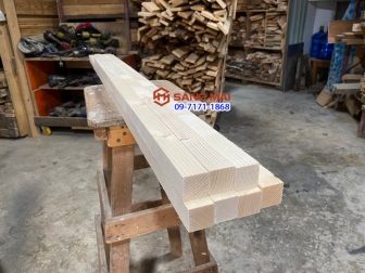 Thanh gỗ thông vuông 3cm x 3cm x bào láng 4 mặt + cắt theo yêu cầu