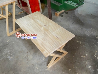 Mặt bàn gỗ thông 50cm x 100cm x dày 2cm - gỗ thông tự nhiên ghép tấm