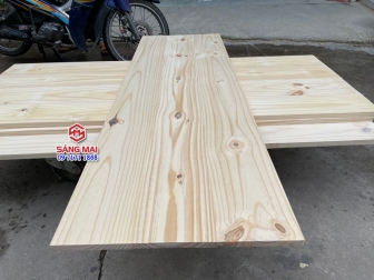 Mặt bàn gỗ thông tự nhiên ghép Dài 120cm x rộng 40cm x dày 2cm