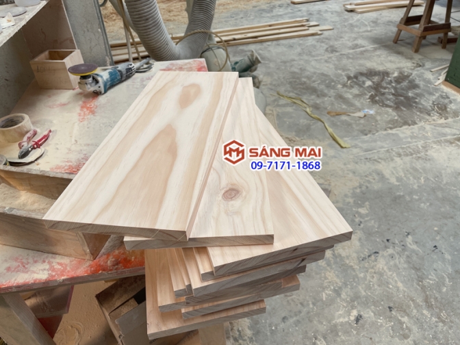 Tấm gỗ thông làm kệ rộng 20cm x dày 2cm x dài 40cm + láng nhẵn mịn 4 mặt