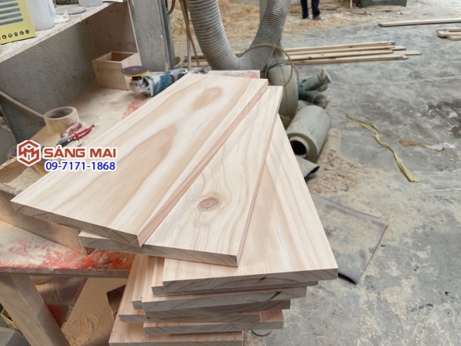 Tấm gỗ thông làm kệ rộng 20cm x dày 2cm x dài 40cm + láng nhẵn mịn 4 mặt