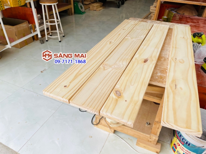 Tấm gỗ thông mặt rộng 12cm x dày 1cm x bào láng 4 mặt + cắt theo yêu cầu