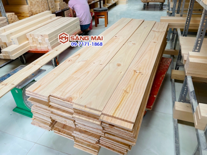 Tấm gỗ thông mặt rộng 14cm x dày 1cm x bào láng 4 mặt + cắt theo yêu cầu