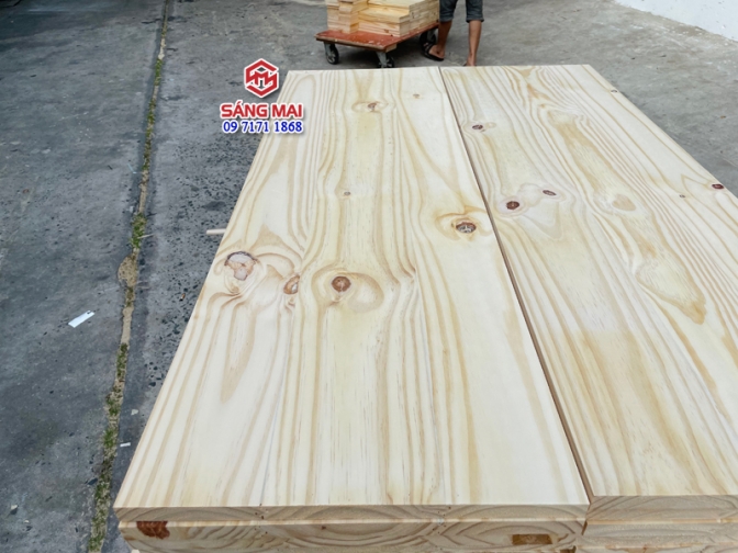 Mặt bàn gỗ thông 120cm x 38cm x 2cm - Gỗ tự nhiên ghép