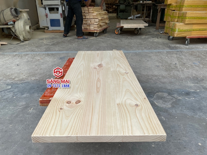 Mặt bàn gỗ thông 120cm x 60cm x dày 4cm