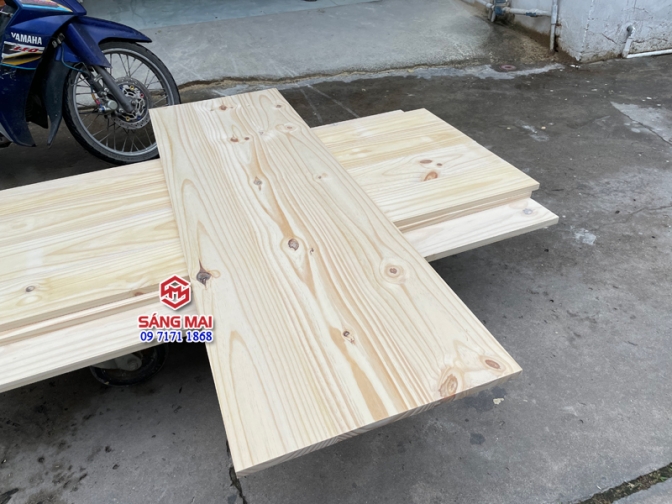 Mặt bàn gỗ thông tự nhiên ghép Dài 120cm x rộng 40cm x dày 2cm