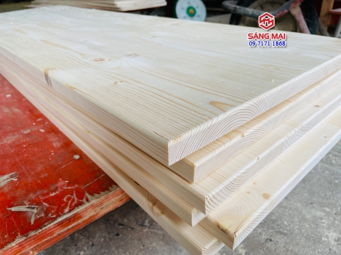 Mặt bàn gỗ thông rộng 40cm x dày 2cm x dài 120cm – gỗ thông tự nhiên ghép tấm