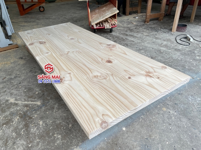 Tấm gỗ thông tự nhiên ghép -Dài 160cm x rộng 80cm x dày 4cm