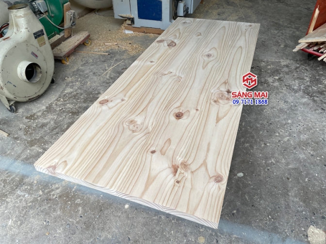 Tấm gỗ thông tự nhiên ghép -Dài 160cm x rộng 80cm x dày 4cm